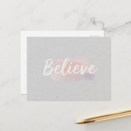 Believe calligraphic text postkarte