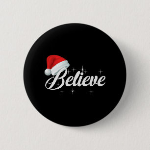 Believe Christmas Button