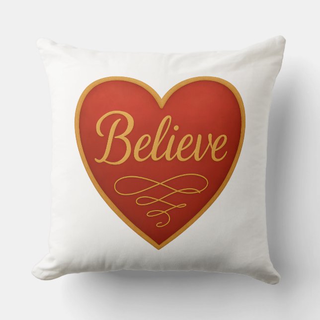 Believe Heart Kissen (Vorderseite)