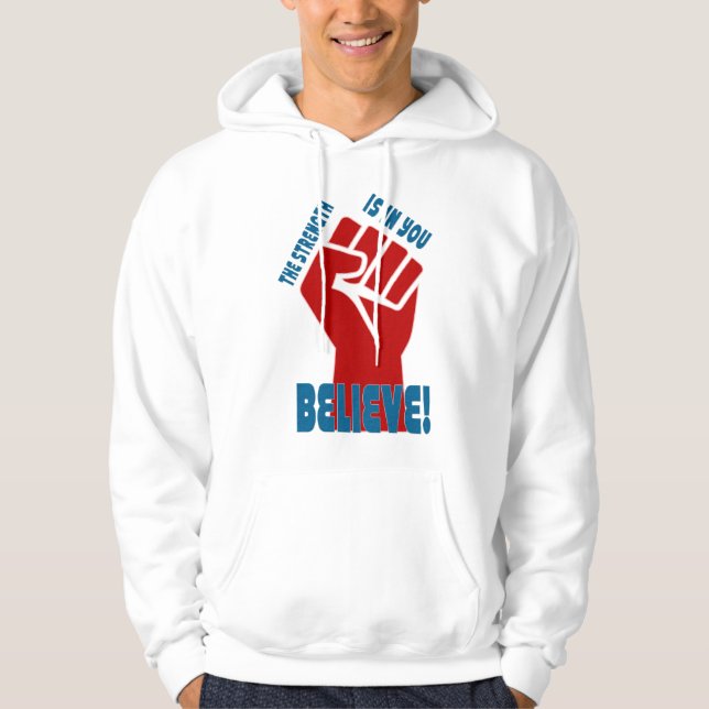 Believe in Workers Power Union Design Hoodie (Vorderseite)