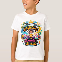 Believe in Yourself Colorful Kids Yoga Cartoon Tee
