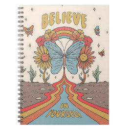 Believe in Yourself Inspirational Butterfly  Notizblock