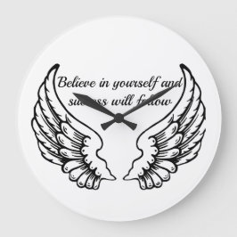 Believe In Yourself Motivational Wall Clock Große Wanduhr