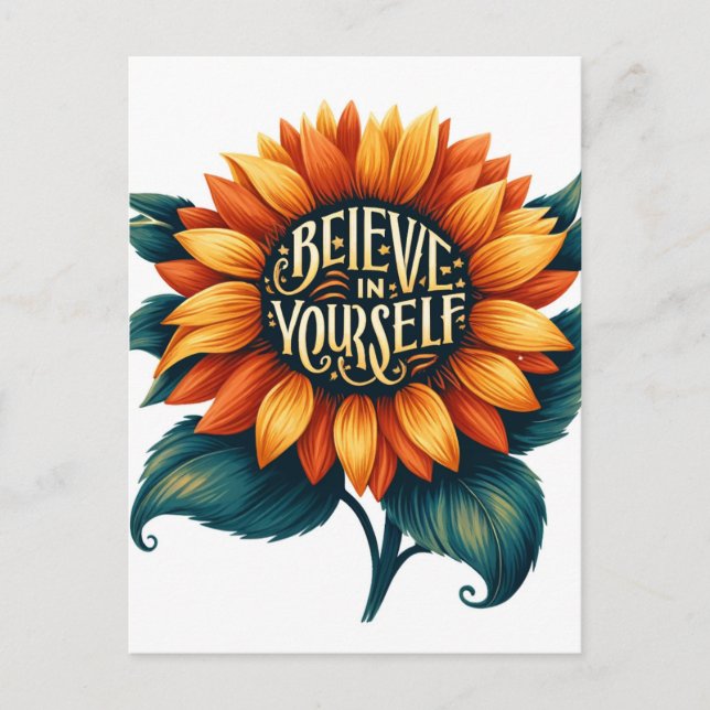 Believe in yourself postkarte (Vorderseite)