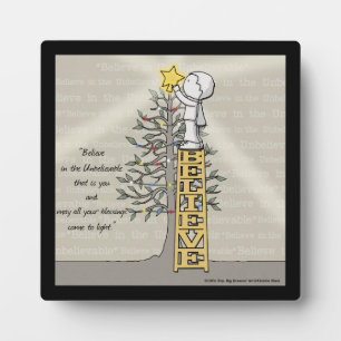 Believe Ladder -Christmas Tree Fotoplatte