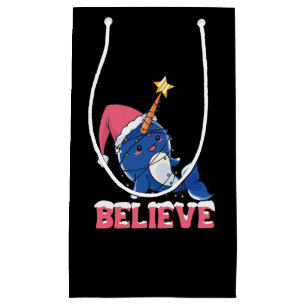 Believe Narwhal Christmas Snow Fairy Lights Kleine Geschenktüte