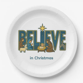 Believe nativity  pappteller