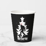 Believe Yeti Bigfoot Sasquatch Christmas Santa Pappbecher<br><div class="desc">Believe Yeti Bigfoot Sasquatch Christmas Santa</div>