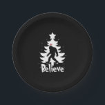 Believe Yeti Bigfoot Sasquatch Christmas Santa Pappteller<br><div class="desc">Believe Yeti Bigfoot Sasquatch Christmas Santa</div>