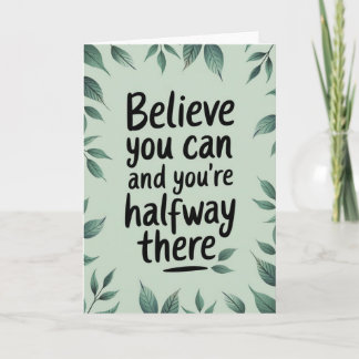 "Believe You Can" Motivational Quote Card Karte