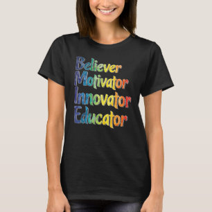 Believer Motivator Innovator Educator Teacher Wome T-Shirt