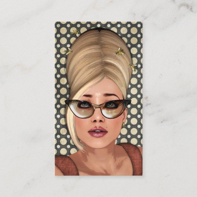 Belinda-BienenstockRetro Chic-sozial-Visitenkarten Visitenkarte (Vorderseite)