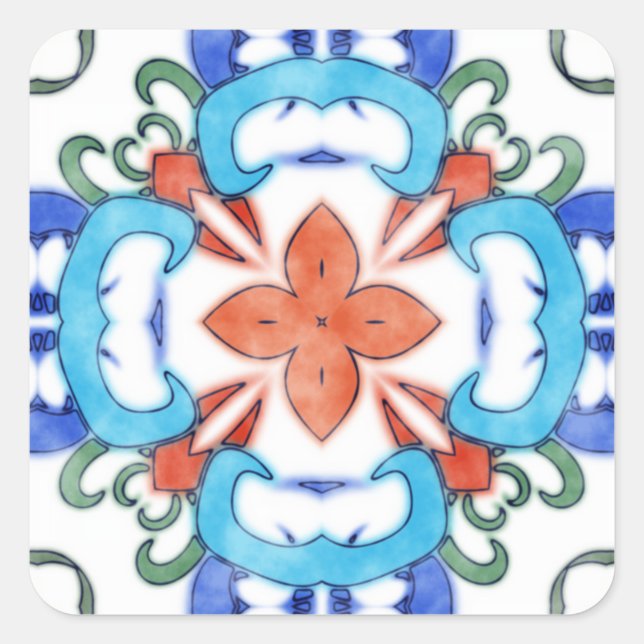 Belinda Quadratischer Aufkleber (Vorderseite)