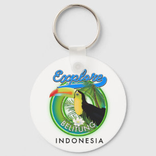 Belitung Indonesien Reise Logo Schlüsselanhänger