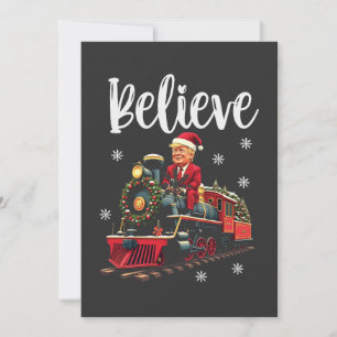 Belive Trump reiten eine Bahn Weihnachtsfeier Schü Einladung