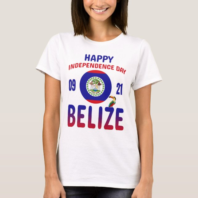 Belize 43. Unabhängigkeitstag Belize Pride Flag T-Shirt (Vorderseite)
