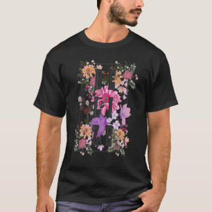 Belize Antike Blumen Florale Tropische Ferien T-Shirt