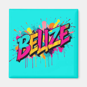 Belize aquamarin Graffiti Reisen Urlaub Magnet