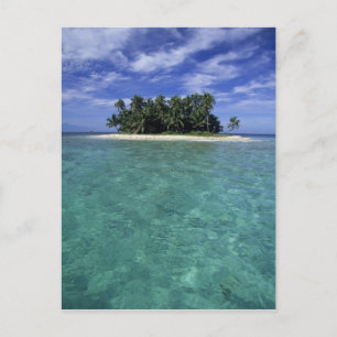 Belize, Barrier Reef, Insel oder Cay ohne Namen. Postkarte