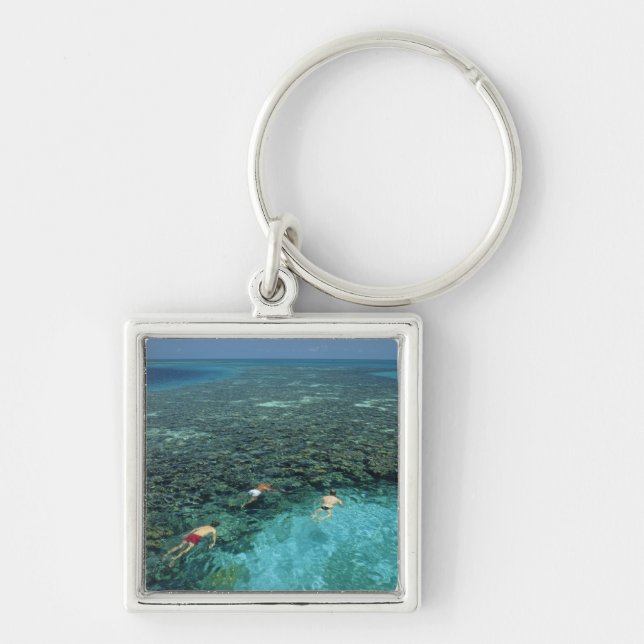 Belize, Barrier Reef, Lighthouse Reef, Blau Schlüsselanhänger (Vorne)
