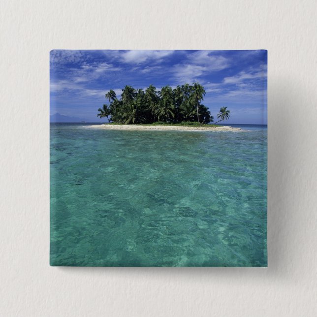 Belize, Barrier Reef, unbenannte Insel oder Cay. Button (Vorderseite)
