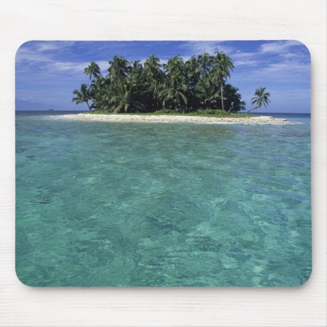 Belize, Barrier-Riff, Unbenannte Insel oder Cay. Mousepad (Vorne)