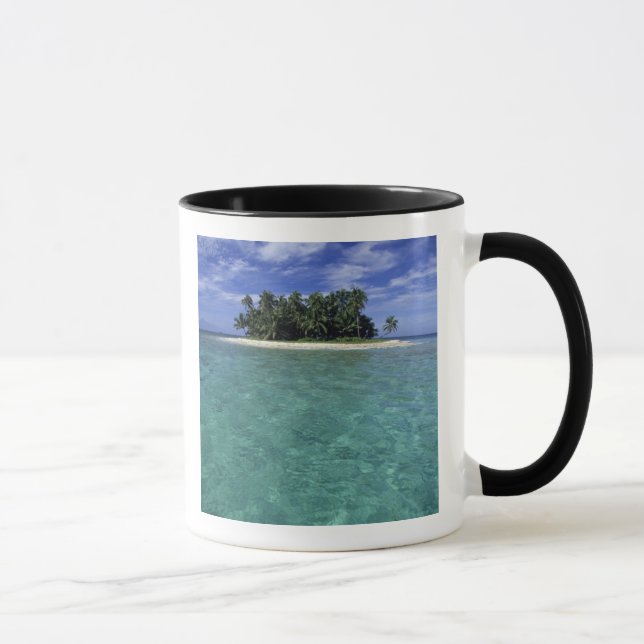 Belize, Barrier-Riff, Unbenannte Insel oder Cay. Tasse (Rechts)
