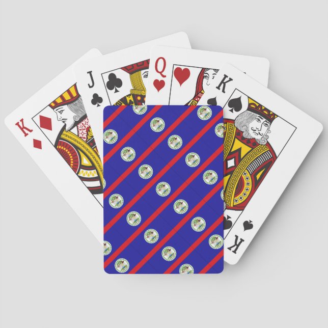 Belize Belizean Flag Coat of Arms Playing Cards Spielkarten (Rückseite)