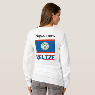 Belize Belizeanische Flagge Personalisiert T-Shirt