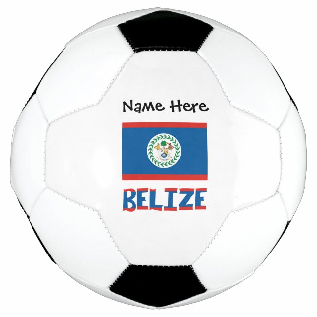 Belize Belizer Flagge Personalisiert Fußball (Vorderseite)