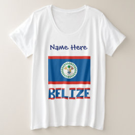 Belize Belizer Flagge Personalisiert Große Größe T-Shirt