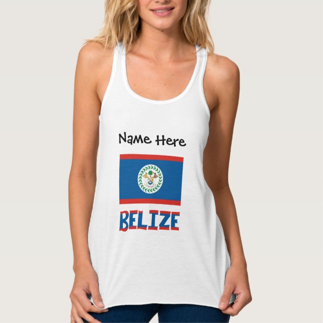 Belize Belizer Flagge Personalisiert Tank Top (Vorderseite)