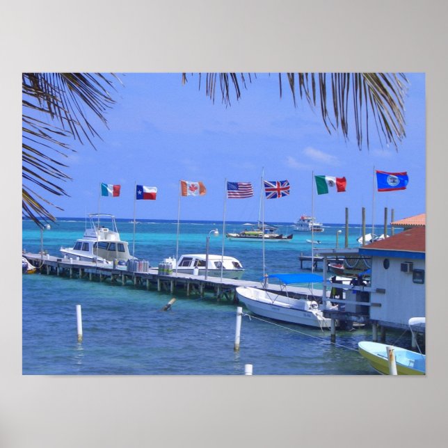Belize Boote Poster (Vorne)