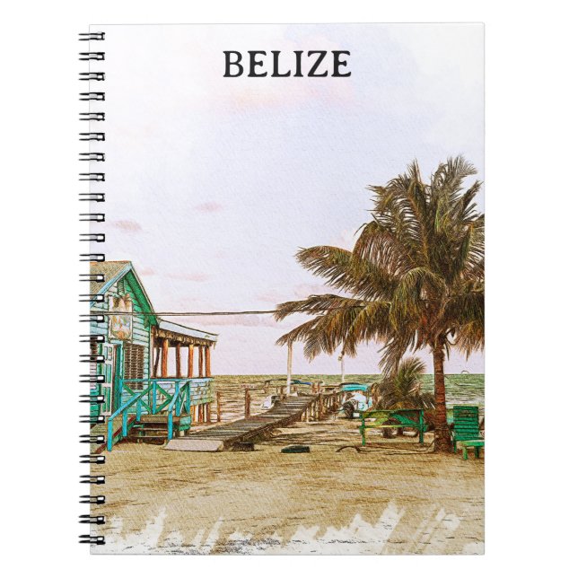 Belize Caribbean Beach Landschaft Notizblock (Vorderseite)