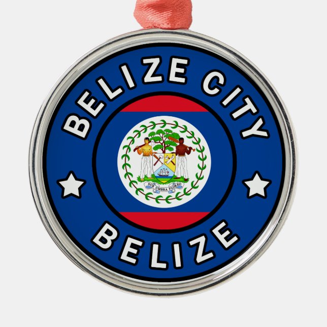 Belize City Belize Ornament Aus Metall (Vorne)