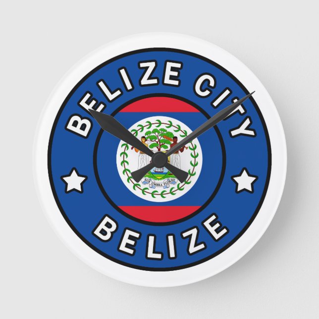Belize City Belize Runde Wanduhr (Vorderseite)