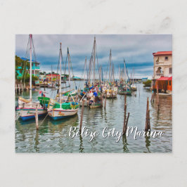 Belize City Hafen und Marina Postcard Postkarte