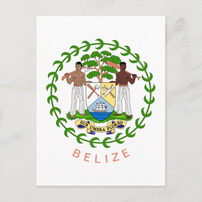 Belize Coat of Arms Postcard Postkarte (Vorderseite)