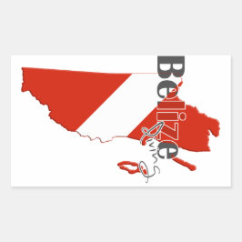 Belize Diving Rechteckiger Aufkleber