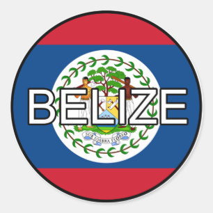 Belize-Euro-Aufkleber Runder Aufkleber
