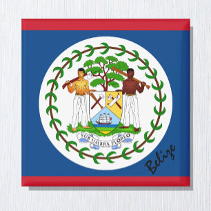 Belize Fahne & America Ferien-/Sportfans Magnet