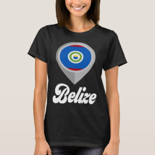Belize Fahnenpin Ich liebe Belize Reise T-Shirt