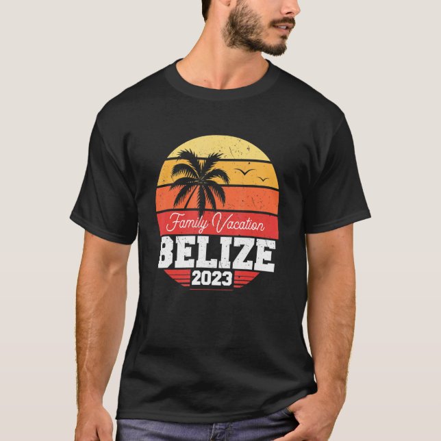 Belize Familienurlaub 2023 Matching Holiday Sommer T-Shirt (Vorderseite)