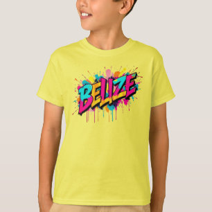 Belize farbigen Graffiti-Kleidung Outfit Kind T-Shirt