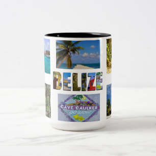 Belize-Ferien schaffen Ihre eigene 6 Foto-Collage Zweifarbige Tasse