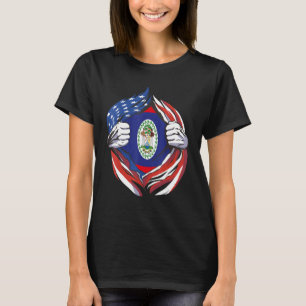 Belize Flag American Stolz auf mein belizisches Er T-Shirt