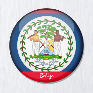 Belize Flag & Amerika - Reise-/Sportfans Magnet