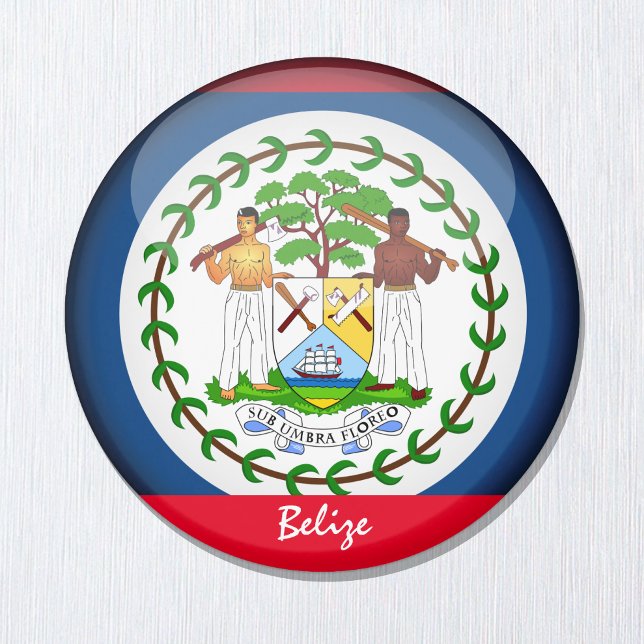 Belize Flag & Amerika - Reise-/Sportfans Magnet (Von Creator hochgeladen)