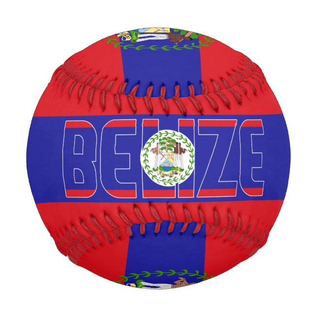 Belize Flag and Coat of Arms Patriotic Baseball (Vorderseite)
