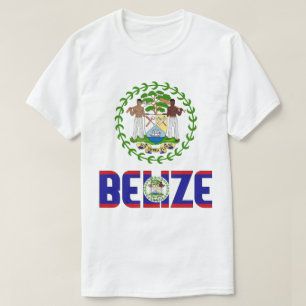 Belize Flag and Coat of Arms Patriotic T-Shirt